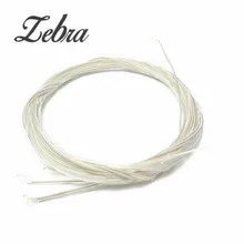 Zebra 6 шт./партия гитарные струны нейлоновые Серебрянные набор супер светильник для акустической гитары Музыкальные инструменты Запчасти Аксессуары