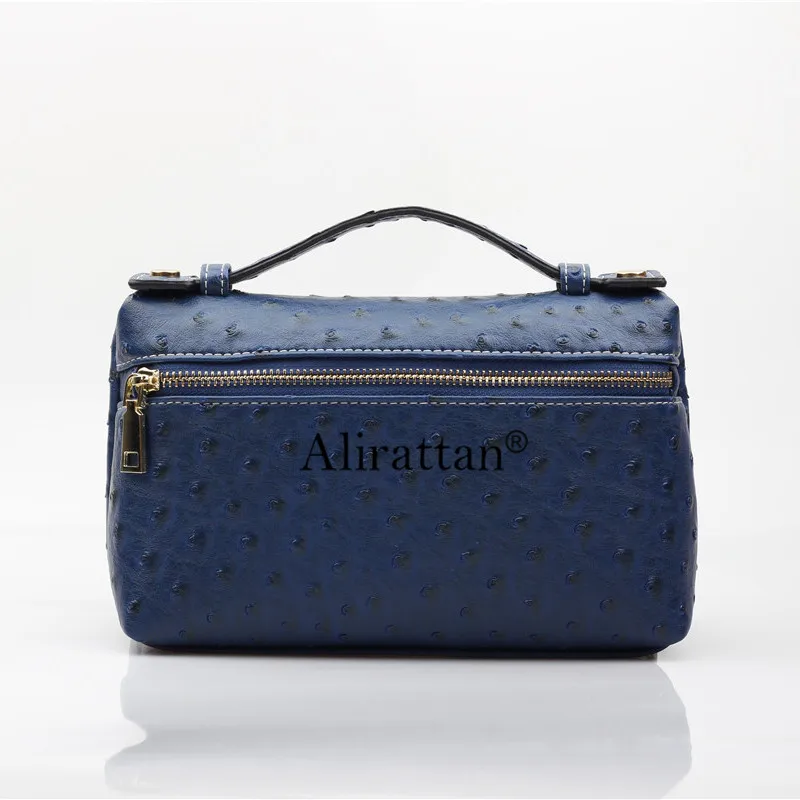 Alirattan, новинка, модный дизайн, сумки с узором страуса, тисненая кожа страуса, переносная сумка, маленький клатч, дамская сумочка, ins