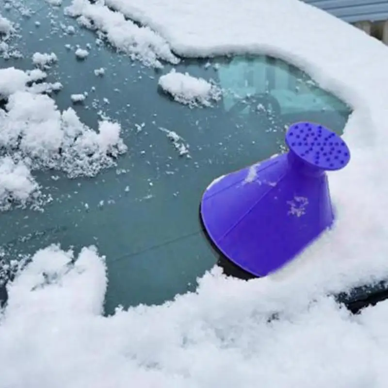 Синий магический автомобильный стеклянный скребок Windows стеклянный конусный скребок для льда лобовое стекло Снежная щетка Лопата воронка