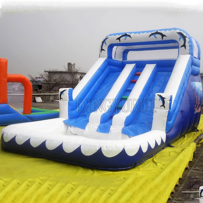 

Inflatable water slide with inflatable slide with water pool combo for kids