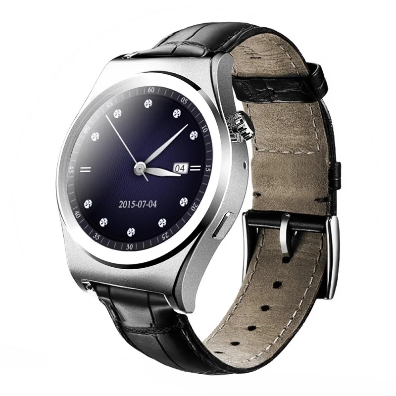 

Fullly Round Smart Watch Clock Smartwatch Sync Notifier Support Sim Card Pedomete Bluetooth Connectivity Android Phone and IOS