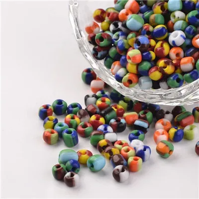 1 пакет 15/0, 12/0, 8/0, 6/0 круглые стеклянные бусины для изготовления ювелирных изделий смешанного стиля, смешанные цвета около 1,5~ 2 мм в диаметре F70 - Цвет: Size 6-0 Mix ColorH