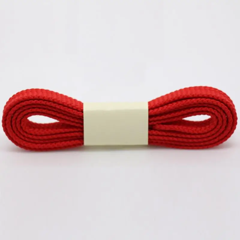 1 пара полиэфирных толстых плоских шнурков, широкие Спортивные Повседневные шнурки, шнурки для кроссовок 100 см, белые, черные, одноцветные шнурки - Цвет: Red