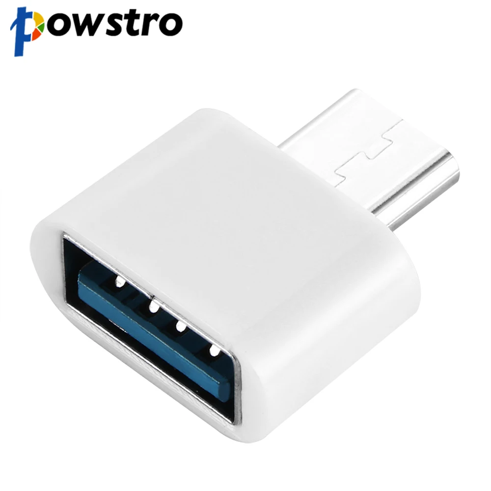 

Powstro USB Conversion Head Micro Converter Type C Charger Straight Android Phones USB 2.0 Adapter