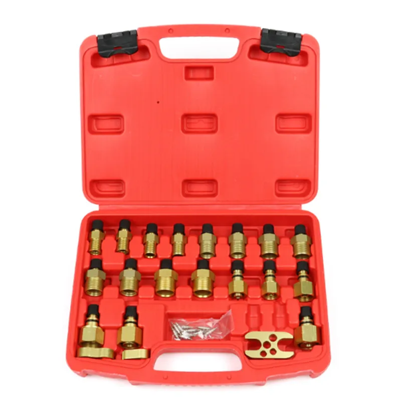 21pcs Automotive air conditioning leak detection tool, plugging fittings, repair tool for trucks