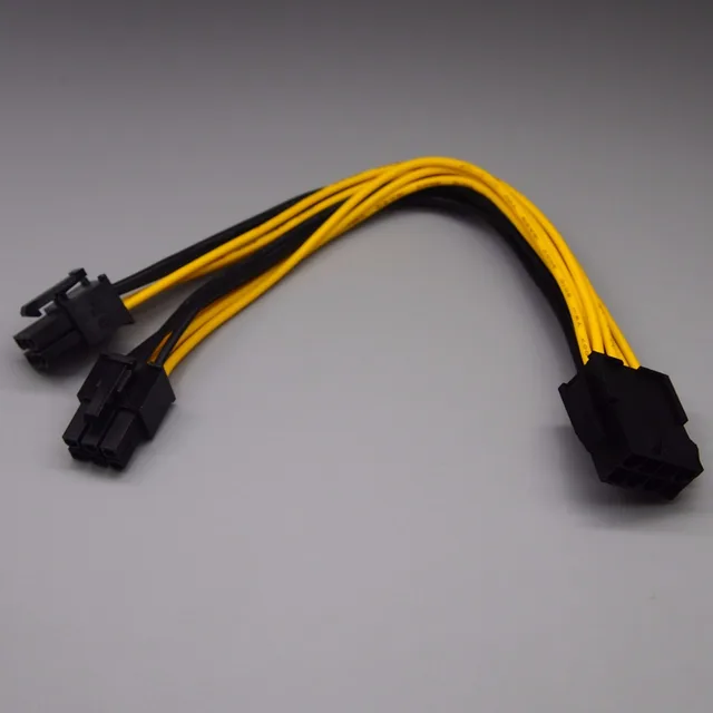 Best Price 5pcs CPU 8pin to double Graphics card 6Pin power cable Graphics card Power supply Adapter cable Best Price 5pcs CPU 8pin to double Graphics card 6Pin power cable Graphics card Power supply Adapter cable
