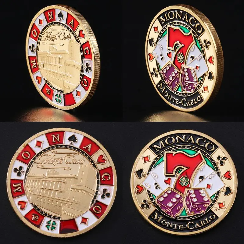 

Casino Monaco Good Luck Chips Commemorative Coin Gold Plated Souvenir Art Collection