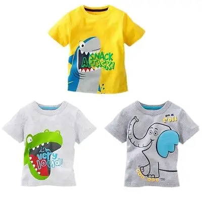 

Free shipping New Lovely printting Baby Kids Boys Cartoon Tops T-shirts summer children's clothing Age 1-6Y