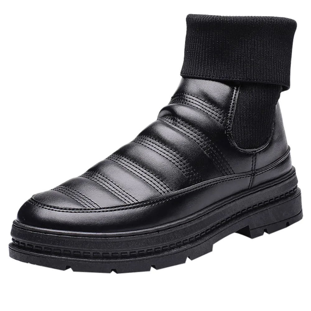 

SAGACE Winter men's waterproof warm shoes wear thick boots and velvet waterproof Martin boots new listing 2019