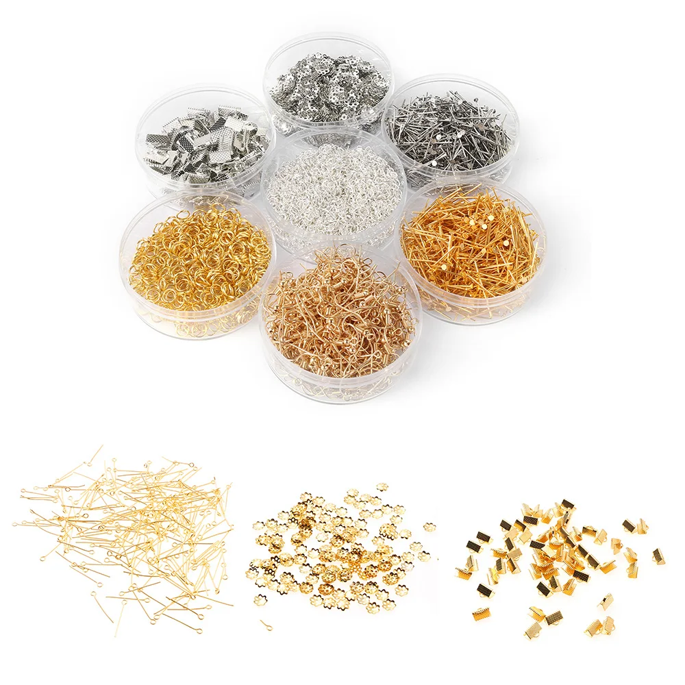 

100/200/400/450/500pcs Fashion End Beads Cap Vest buckle End Beads Clips Earring Hook Jewelry Making Accessaries DIY Craft