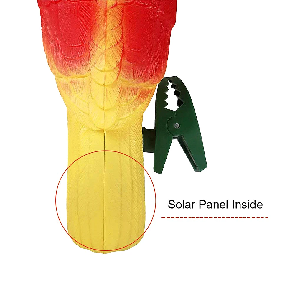 4 шт./компл. Солнечный Мощность светодиодный светильник IP44 непромокаемые лампа «попугай» с зажимом птица Форма ночной Светильник для наружного освещение садовой дорожки дерево Орнамент