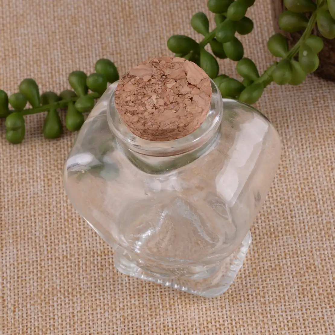 Detail Feedback Questions About Small Heart Shaped Clear Gl Detail Feedback Questions About Small Heart Shaped Clear Gl Storage Jar Bottle Container With Cork Stopper Fill Jelly Gemstones On