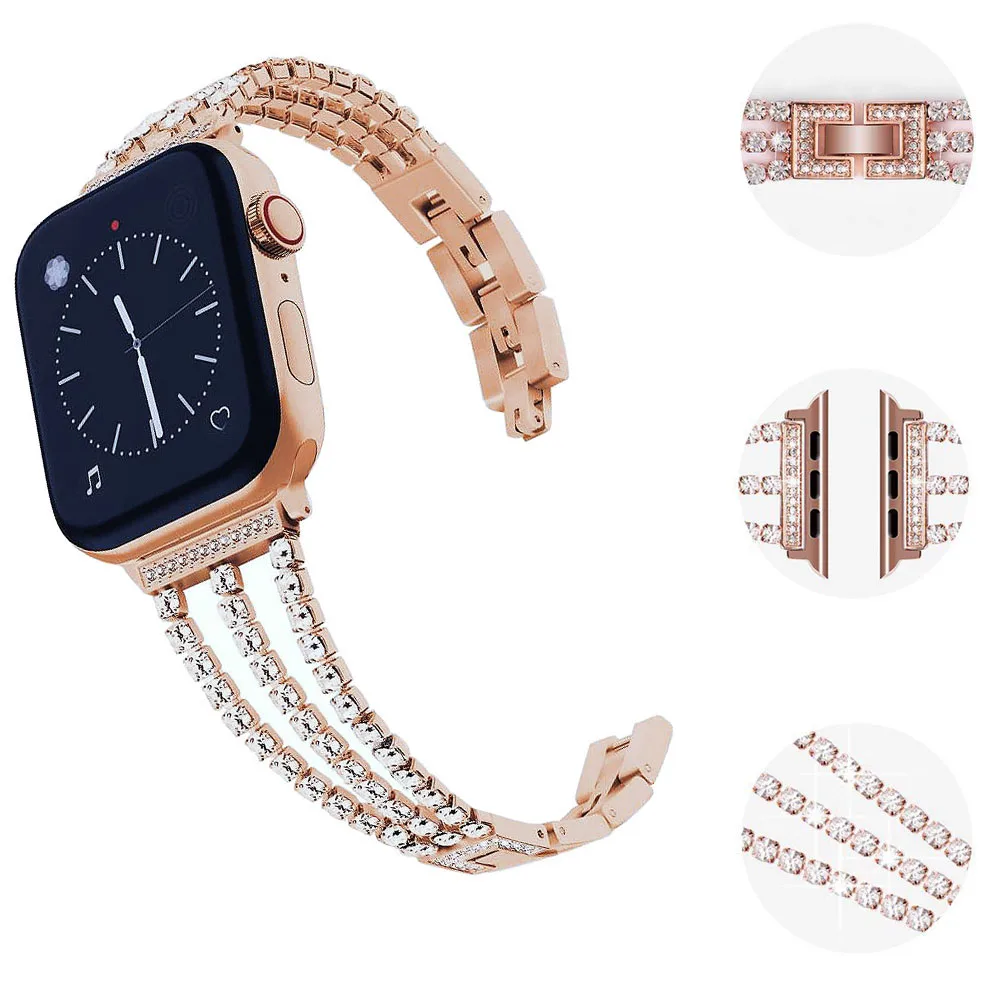 Браслет из нержавеющей стали для iWatch 38/40 мм 42/44 мм|Ремешки часов| |