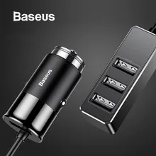 Автомобильное зарядное устройство Baseus 4 USB, 5 В, 5 А, быстрая зарядка для iPhone, iPad, samsung, Xiaomi, планшетов, gps, зарядное устройство, автомобильное зарядное устройство для телефона
