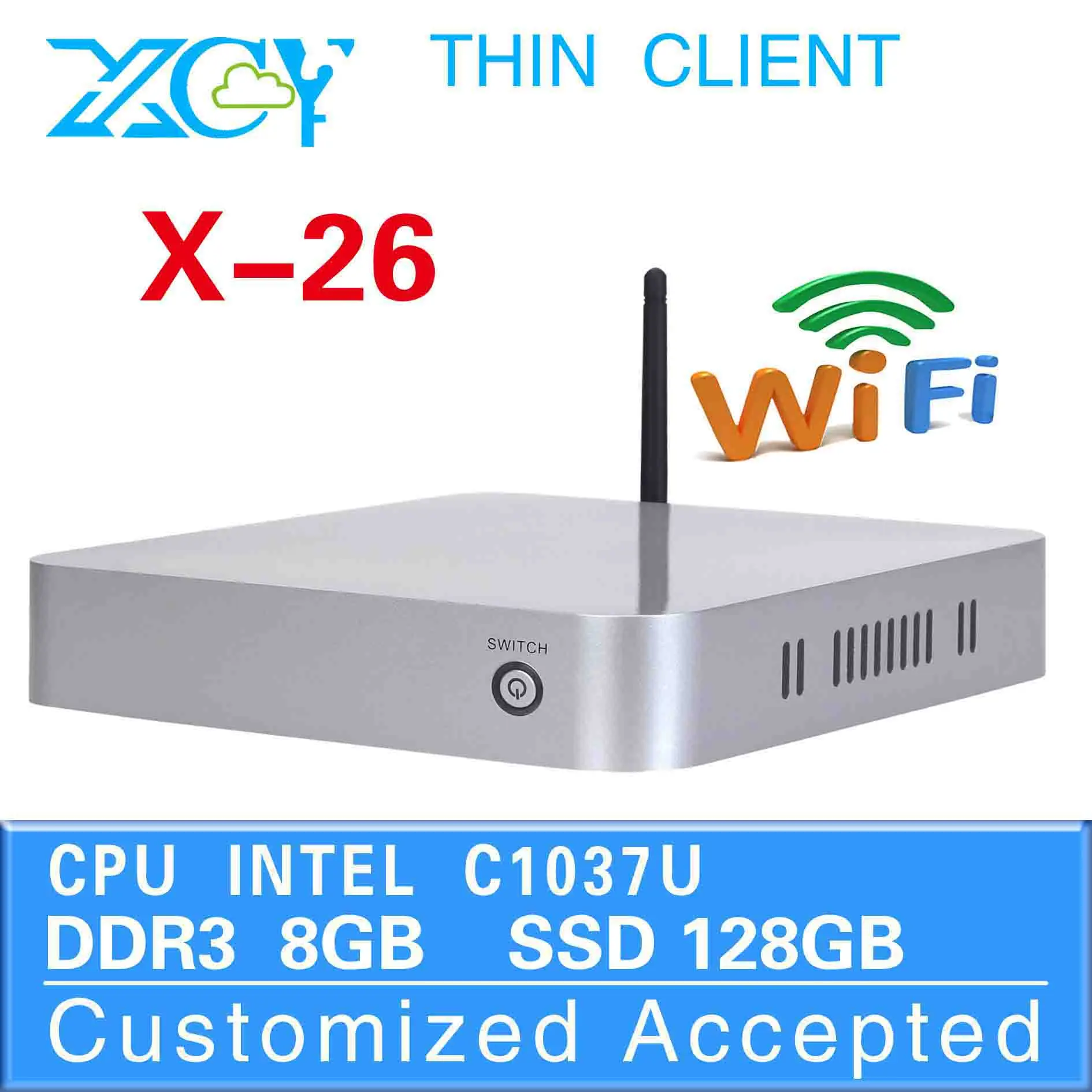 Ultra Low Power C1037u Celeron Dual core Mini pc linux wifi mini linux server 8gb ram 128gb ssd