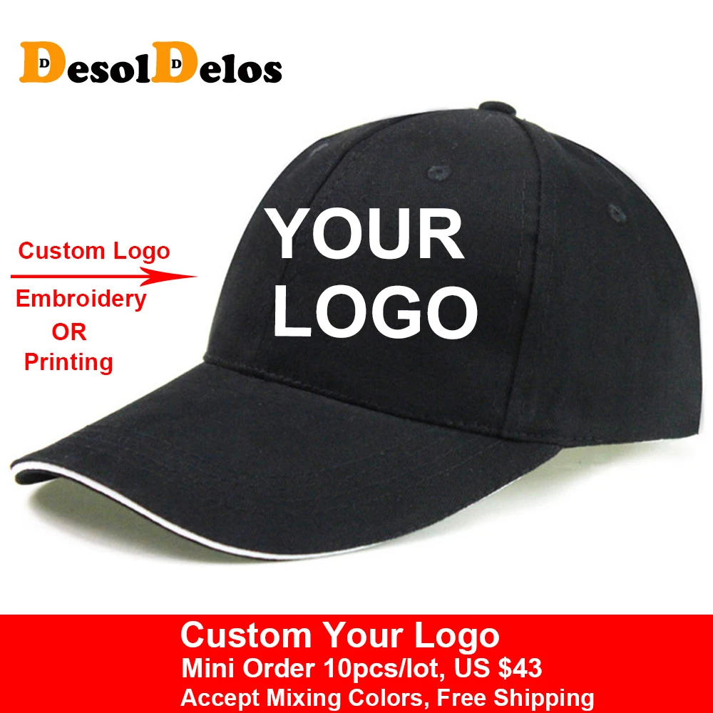 

2019 New Snapback Caps Blank Baseball Hats Customized Net Caps Hip Hop LOGO Printing Adult Hats Casual Peaked Hat 10pcs/lot