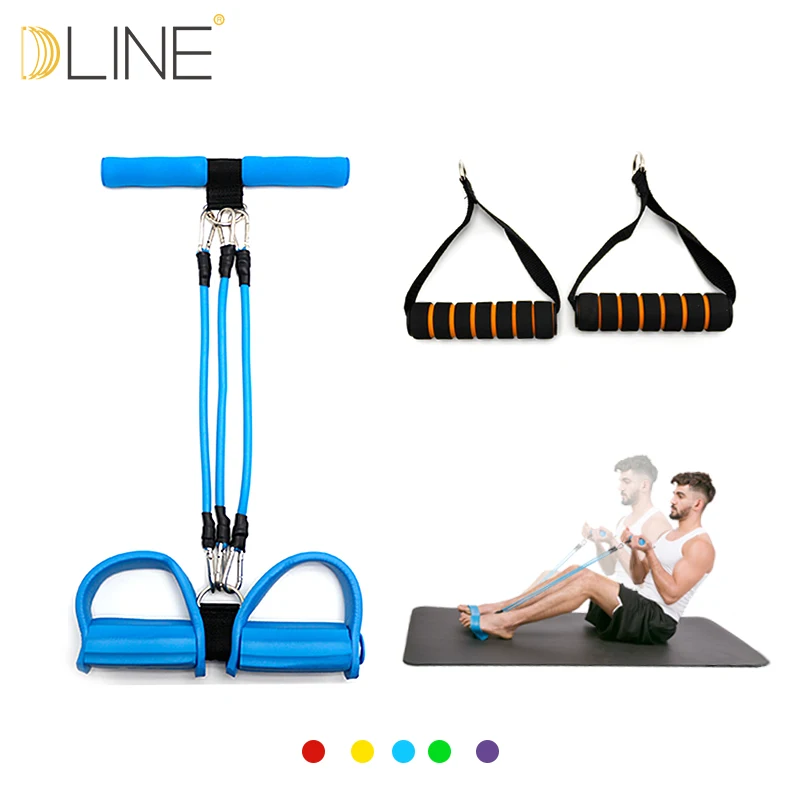 

3 Tube Multifunctional Pedal Resistance band rope Fitness equipment Latex exercises elastic bands for Yoga Pilates crossfit