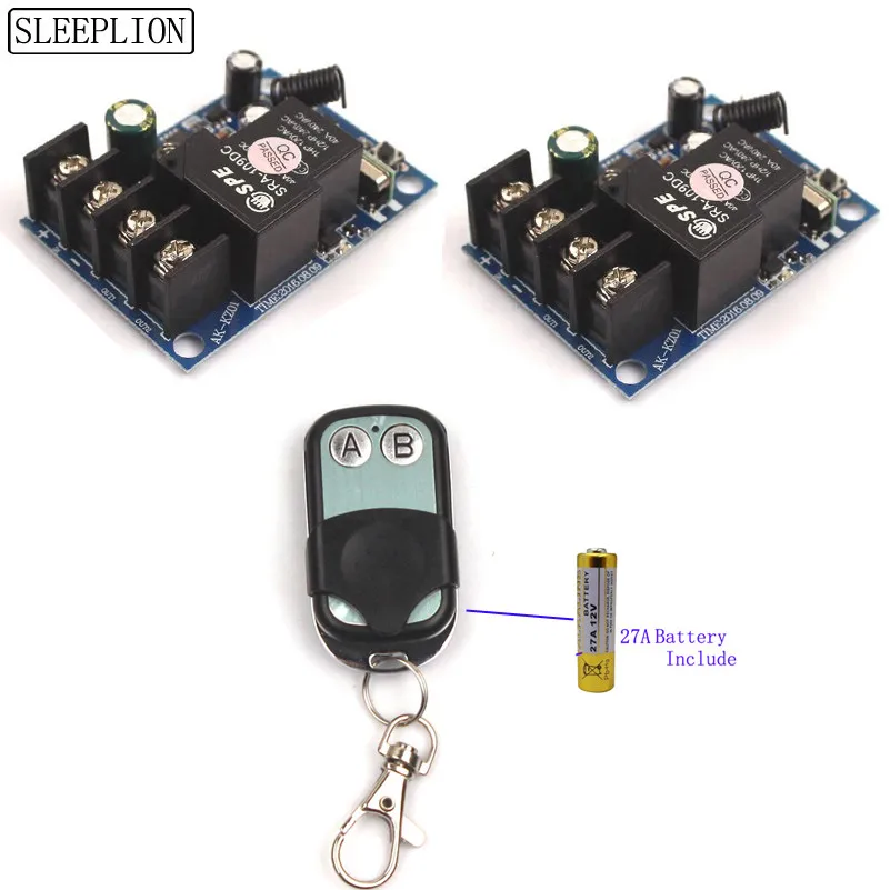 Wide Volt 12V 24V 36V 48V 30A Relay Remote Control ON OFF Switch Light 12V-48V Waterproof Remote Control 433MHz315MHz (1)