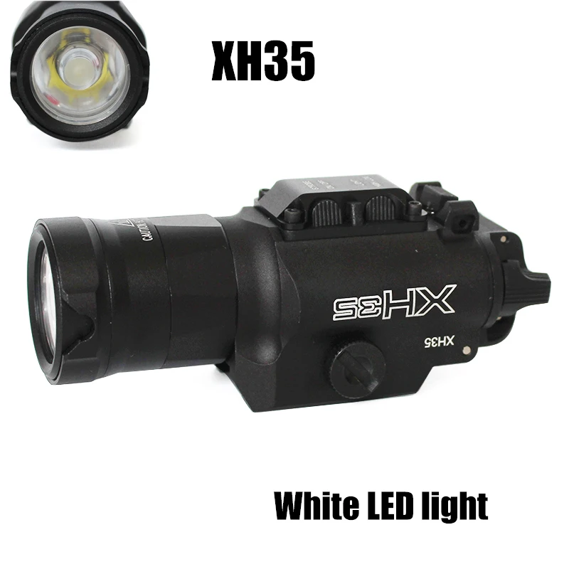 XH35 оружейный светильник ультра-Высокий Двойной выход белый светодиодный тактический светильник для оружия регулировка яркости и Стробоскоп Белый светильник