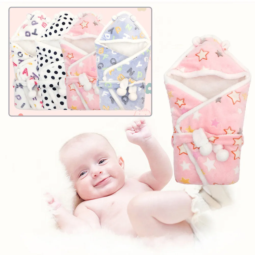 Warm Winter Baby Sleeping Bag Infant Newborn Baby Boy Girl Wrap Swaddle