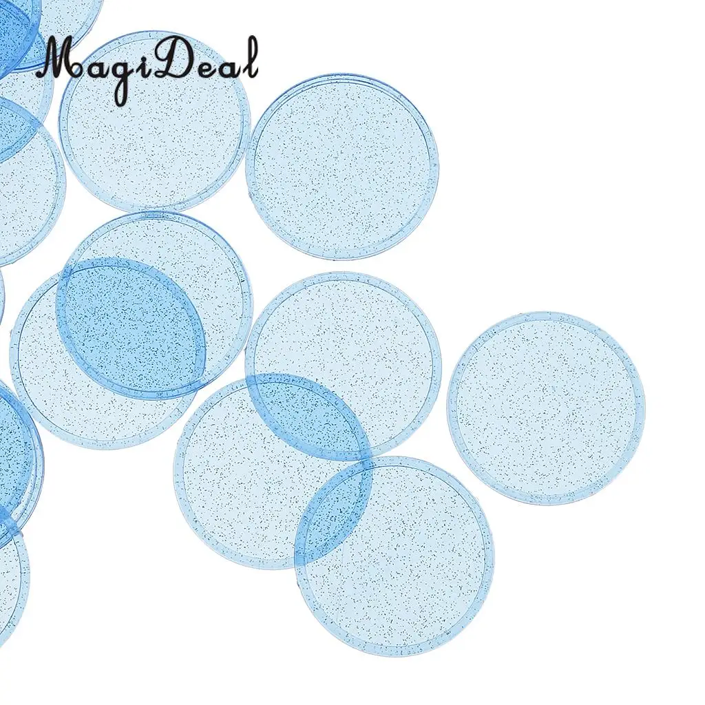 MagiDeal 40Pcs Plastic Count Bingo Chips Markers for Bingo Game Cards Party Fun Family Club Games Supplies Accessory