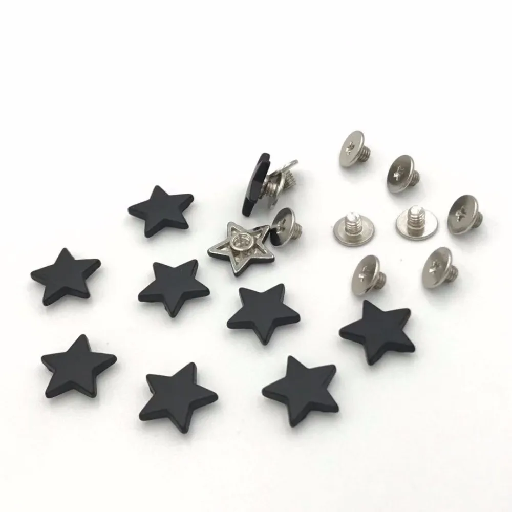 

XUNZHE 20Pcs Color Hardware Rivet DIY five-pointed star rivet shoe accessories hat decoration star rivet with screws
