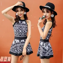 Дизайн Push Up Одна деталь Плавание костюм Плавание юбка Плавание одежда Холтер Flouching пляж скромные купальники для Для женщин дамы