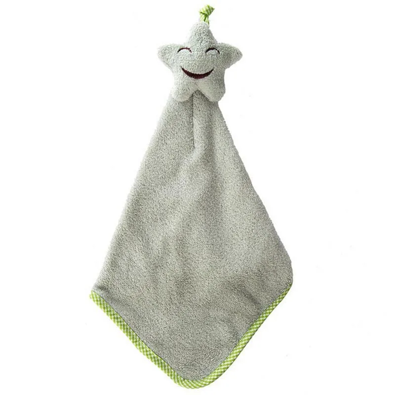 Детское подвесное полотенце с мультяшным животным, мягкое полотенце для рук, четыре цвета, кухонные принадлежности, милое маленькое полотенце с рисунком звезды toalla