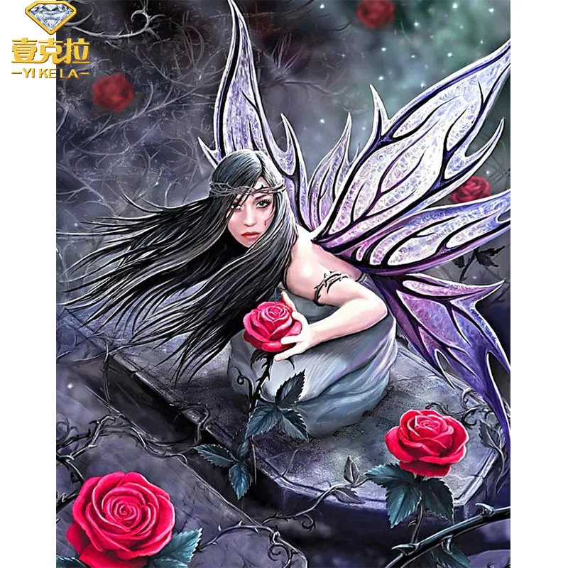 

Diamond Embroidery Diy Diamond Painting Cross Stitch Kits Diamond Mosaic Elf Wing Women Full Square Diamond Embroidery Gift