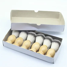 Деревянная ручка, мягкие волосы, Мужская щетка для бритья, салон, мужское лицо, борода, щетка для лица, чистящая бритва, щетка для бритья, 24 шт