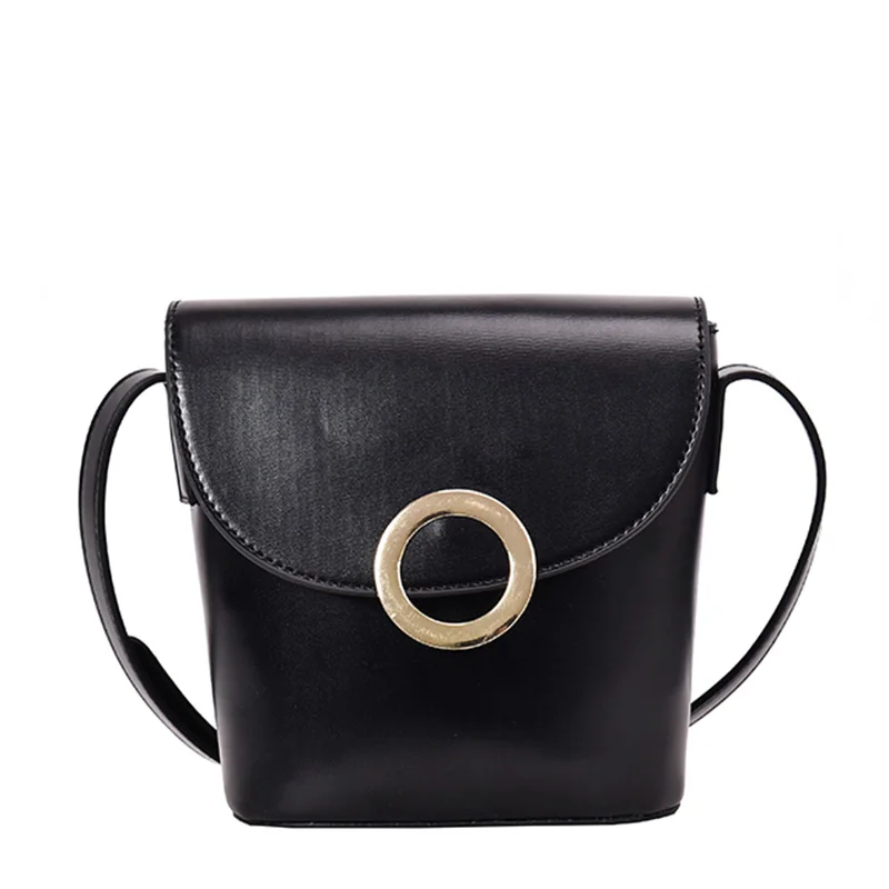 

Solid Color Ladies Bucket Bag New Fashion High Quality Casual Wild Shoulder Messenger Bag Bags for Women 2018