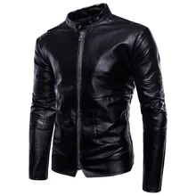 New Men's Leather 2019 New European And American Large Size Jacket Black Leather Jacket Men's Casual Business Leather Jacket