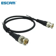 Escam bnc cabo de vídeo reto macho para macho, linha de monitor de cobre puro q9 head duplo, cabo de vídeo 0.5 m/1 m jumper