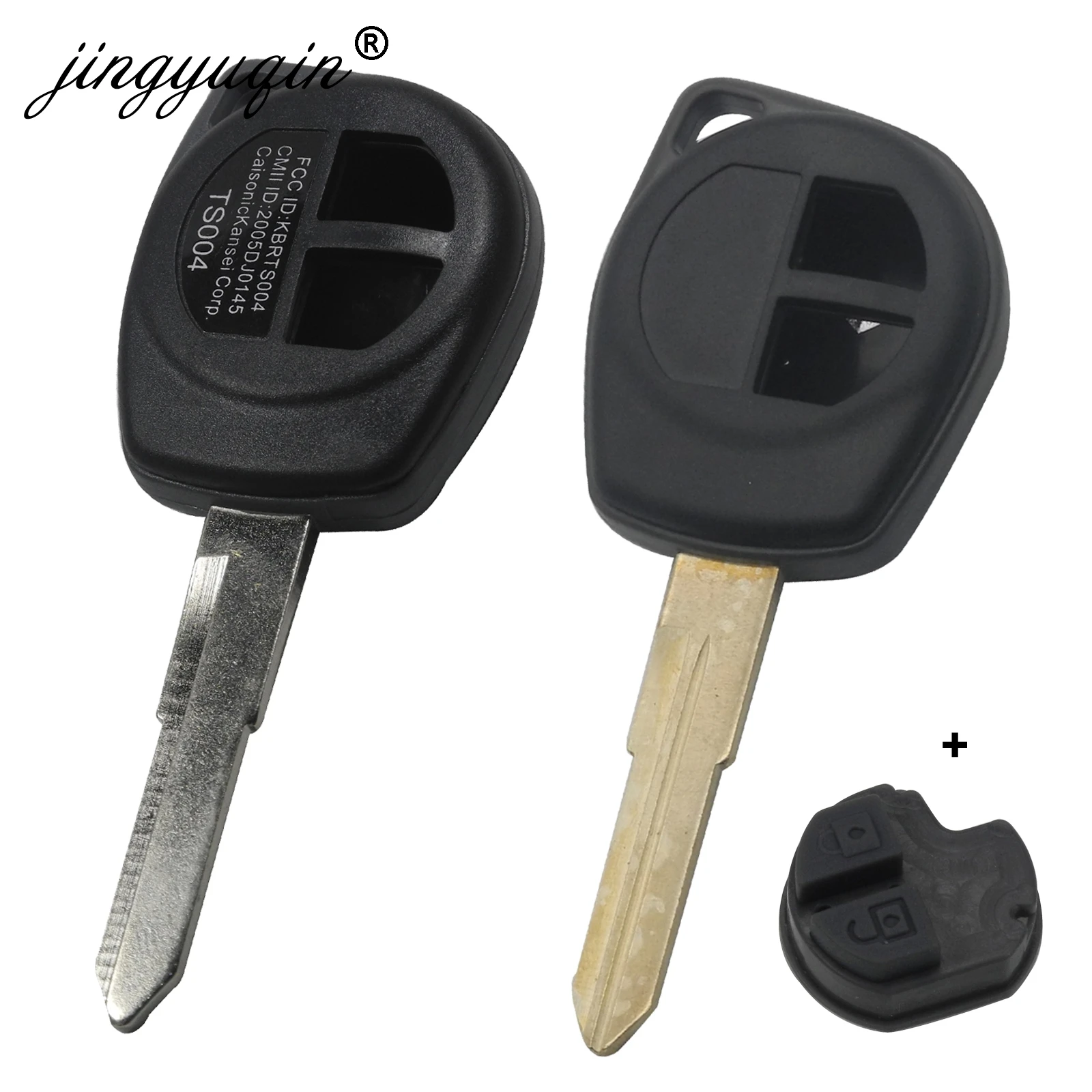 

jingyuqin Car-Styling Remote 2 Buttons Key Shell Fob for Suzuki Vitara Swift Ignis SX4 Liana Alto grand Motorcycle Car Key Case
