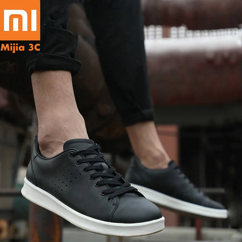 

Original Xiaomi Mijia Genuine Leather PlateShoes Comfortable Fashion Leisure Men and Women Skateboard Shoes Support Smart Chip
