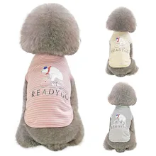 Летняя Весенняя футболка для собак 1 шт. одежда для домашних животных с принтом поставка Лидер продаж Одежда для собак щенков дышащая футболка товары для домашних животных# p9