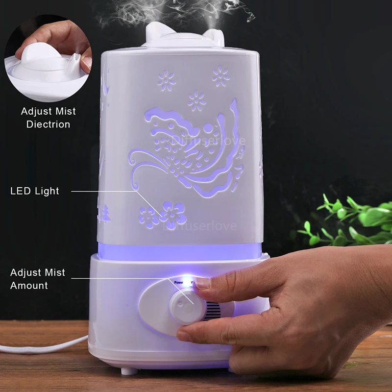 Diffuserlove 1.5L увлажнитель воздуха для дома эфирные масла диффузор Humidificador тумана 7 видов цветов светодиодный Арома диффузор Ароматерапия