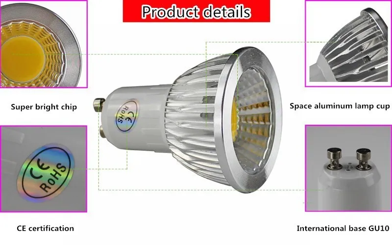Tanie Super Bright GU10 możliwość przyciemniania światła 110V 220V ciepły/czysty/zimny biały sklep
