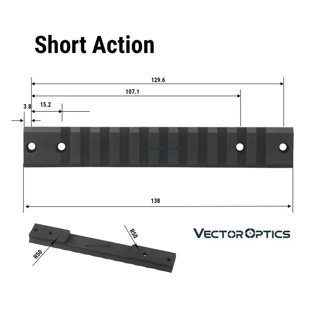 Victoptics Tactical 20 MOA стальное крепление для прицела база адаптер Remington 700 короткое действие Пикатинни