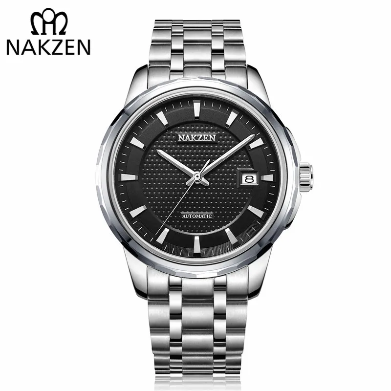

NAKZEN Men Automatic Japan NH35 Mechanical Movement Watch Mens Business Date Wristwatch Brand Luxury Clock Relogio Masculino