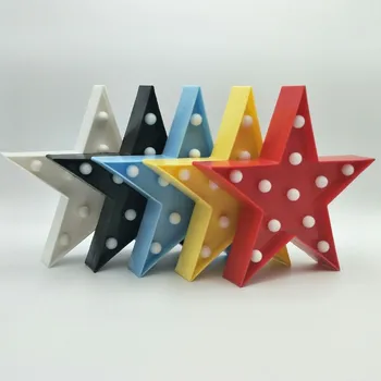 

New led battery color modeling five-pointed star light creative night light Christmas five-pointed star lights party decoration