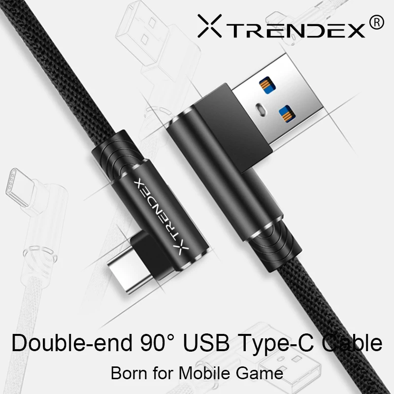 1 м/3 3 фута 90 градусов L Дизайн USB Type-C Быстрая зарядка зарядное устройство кабель