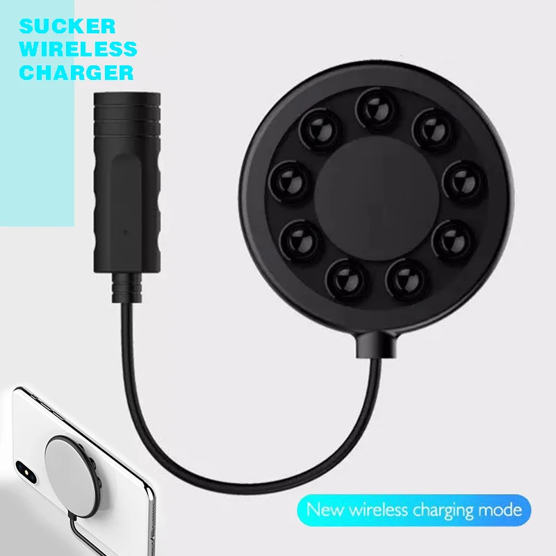 

10W Fast Suction Cup QI Wireless Charger Charging Stand For iPhone XR XS Max For Samsung Galaxy S10e S10 S9 Wireless Charger
