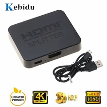 KEBIDU HDMI 1 в 2 out 1080p 4K 1x2 HDCP 3D сплиттер усилитель сигнала питания 4K HDMI разветвитель для HDTV DVD PS3 Xbox