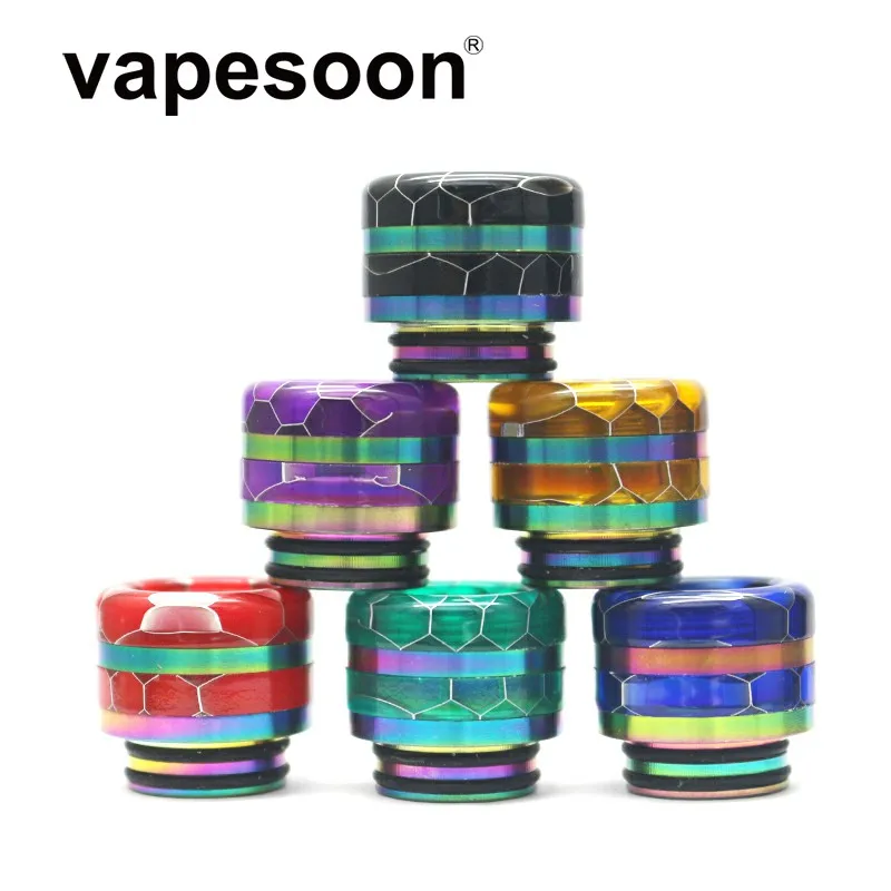 

Newest stock 810 Drip Tip rensin & stainless steel material For TFV12 Prince I just 3 falcon king 810 thread atomizer