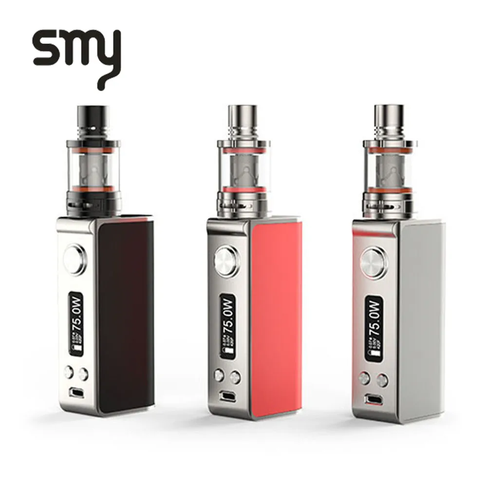 SMY75 MINI TC Box Mod Vape Pen 75W Electronic Cigarette Kit Temperature