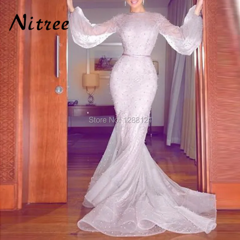 Арабское мусульманское вечернее платье из жемчуга Robe de soiree Turkey Lebanon в Дубае вечерние платья цвета шампанского для выпускного вечера марокканское кафта