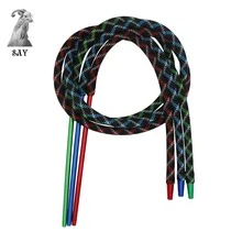 SY 1 шт. алюминиевая ручка Shisha силиконовый шланг для кальяна+ пеньковая веревка шланг кальянный шланг шланги принадлежности чаша для кальяна аксессуары