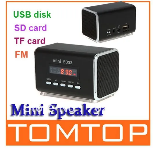Купить DHL! портативных hifi спикер мини mp3 плеер усилитель микро sd ...