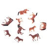 Figuras de animales pintados, modelo de caballos a escala 1/87 HO, para modelos en miniatura, 10 Uds. ► Foto 2/6